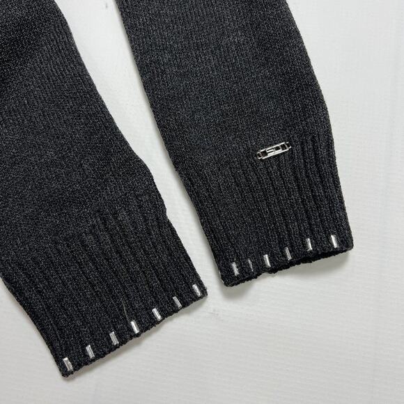 St John Sport Marie Gray Wool Jacket SIZE S Full Zip Studded Metallize Cardigan - Picture 7 of 12